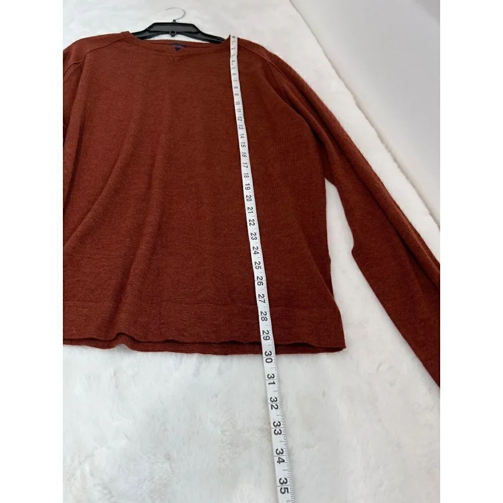 NWT GOOD MAN BRAND Size XL MVP Slim Fit Notch Neck Wool Sweater brown MSRP$185